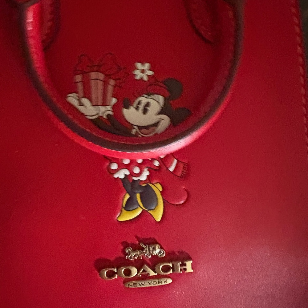 NWT Coach Red Minnie Mouse Mini LE Tote Bag 3 set - Picture 10 of 10